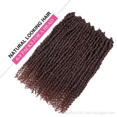 Passion Twist Crochet Hair For Black Women Crochet Pre twisted Curly Hair Passion Twists Synthetic Braiding Hair Extensions
